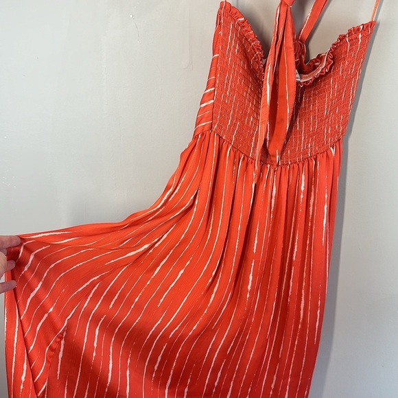 Sacking & Babi Reid Dress Striped Orange Shibori- Anthropologie Size 2 - Picture 13 of 16